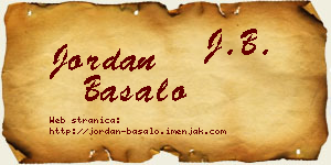Jordan Basalo vizit kartica